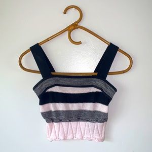Urban Outfitters Tank Knitted Pink and Black